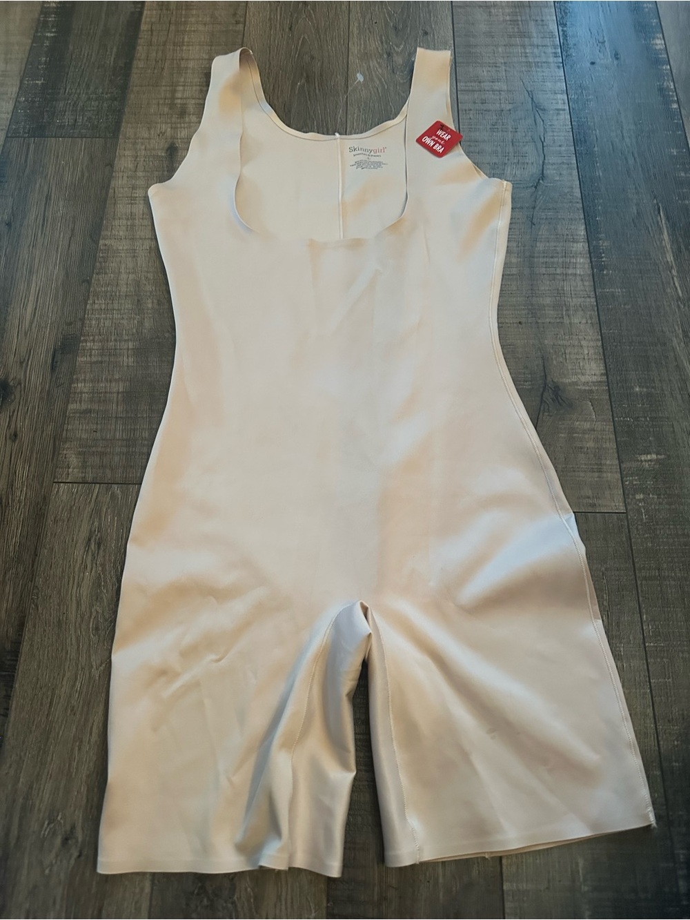 SKINNY GIRL Size L Nude Seamless Shaping Bodysuit Sculpts Waist NEW